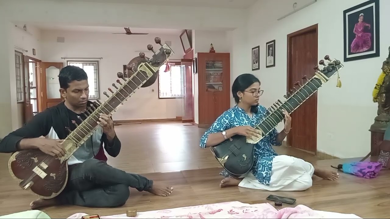 Happy birthday song sitar Abhilash. P, Sowjanya. B chennai school of sitar nanganallur 