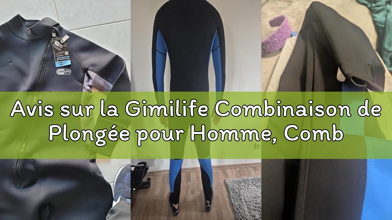 Avis sur la Gimilife Combinaison de Plongée pour Homme, Combinaison Plongée Complète Homme, Combinai