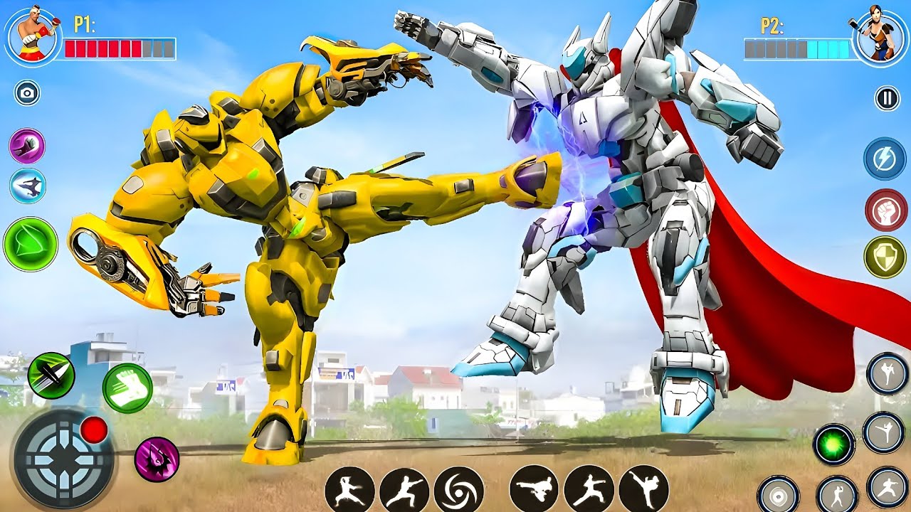 Bumblebee Transformation Jet Car Robot Optimus Prime Game Super Fight Mega Robot - Android Gameplay