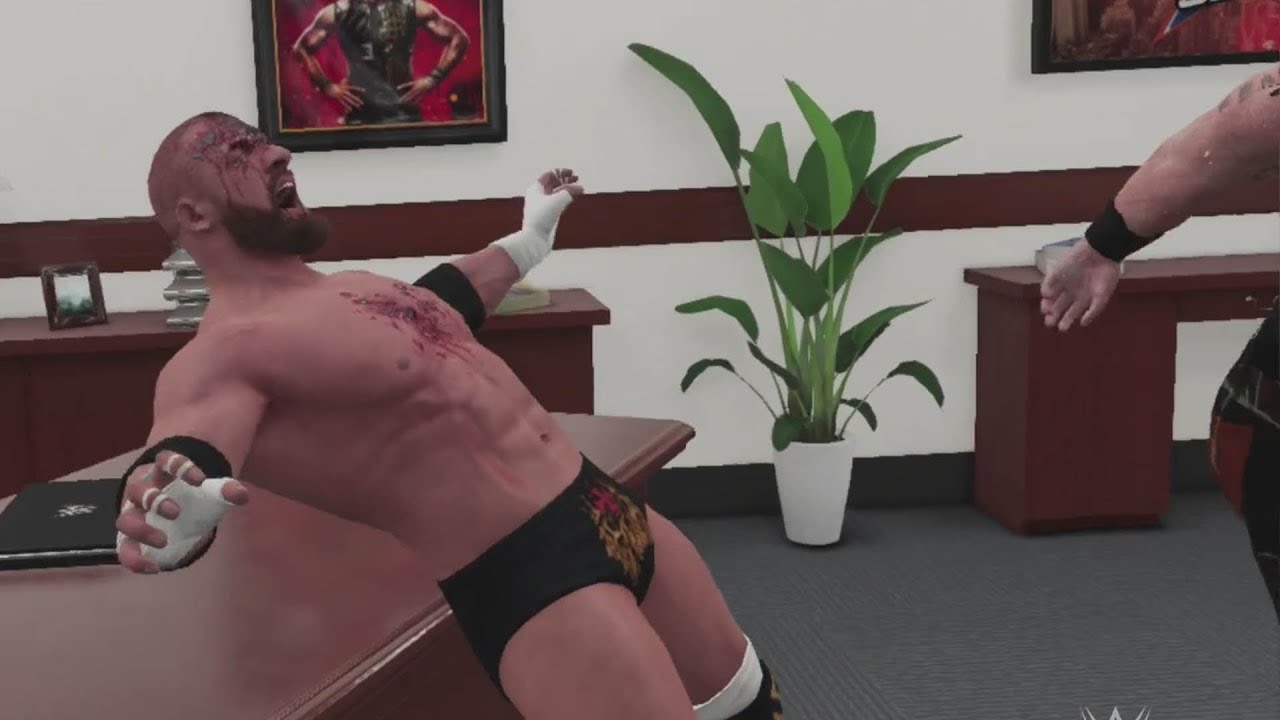 WWE 2K18 Gameplay - Triple H vs Braun Strowman - Falls Count Anywhere Match