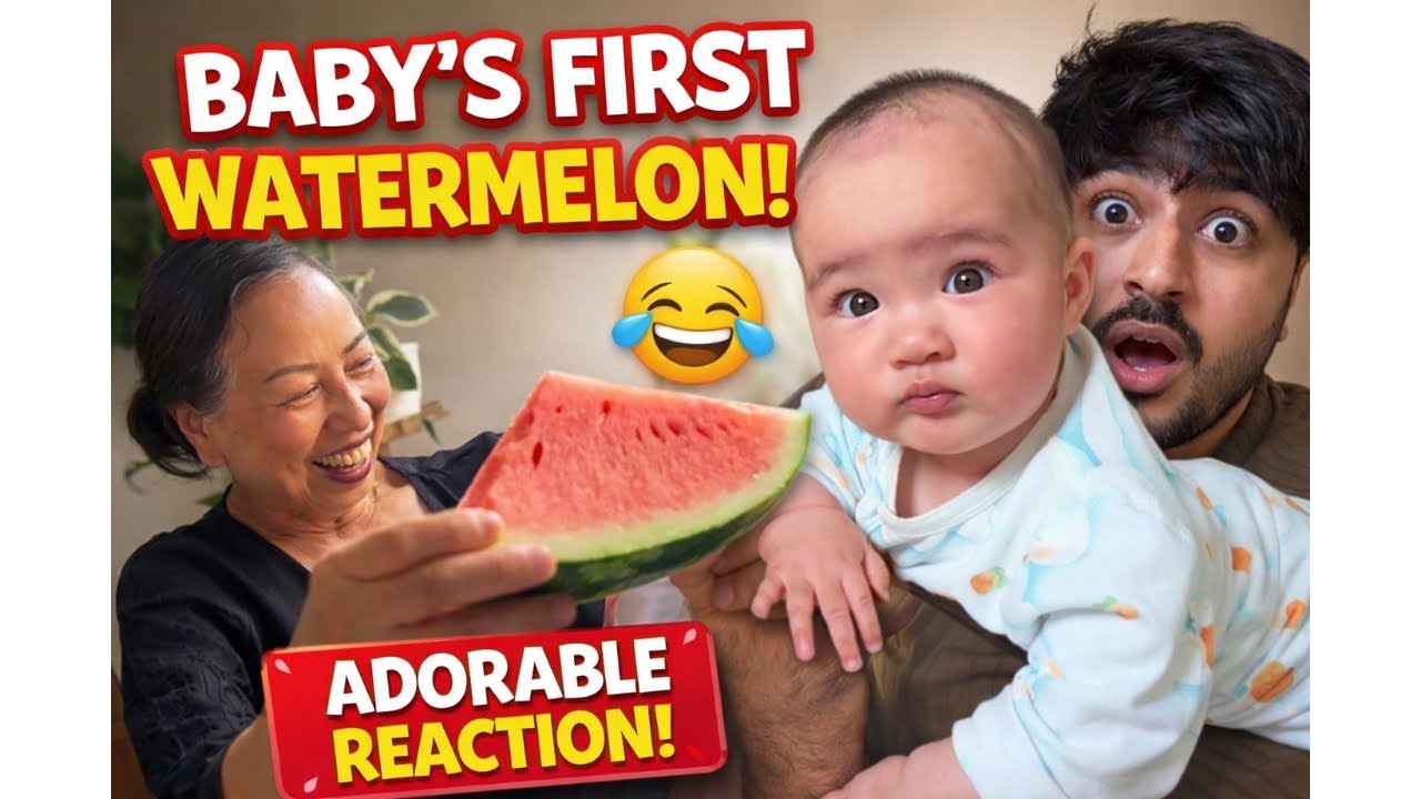 Our Baby’s First Watermelon Ever 🍉 | Cute First Food Reaction | Indian Chinese Family Vlog NZ