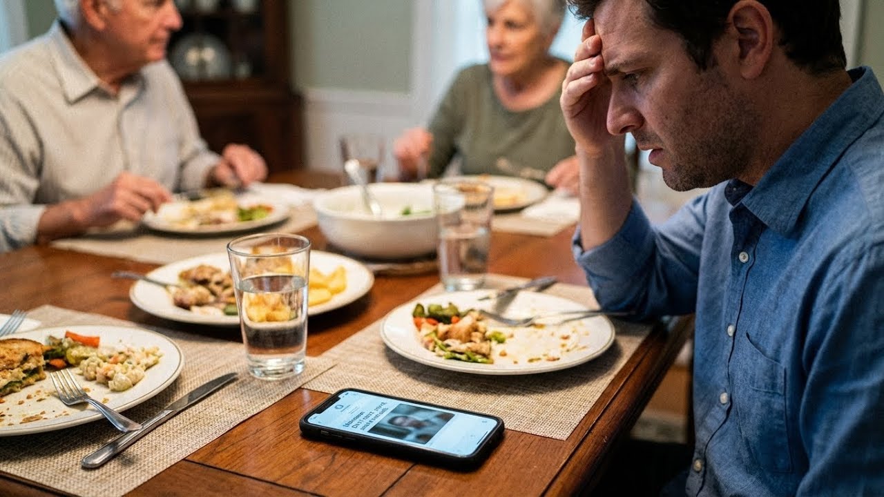 Durante un almuerzo con mis suegros, recibí un mensaje de un número desconocido: No reacciones!!
