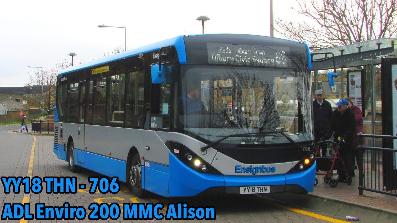 Hammered! EnsignBus Route 44 | ADL Enviro 200 MMC Allison | YY18 THN 706