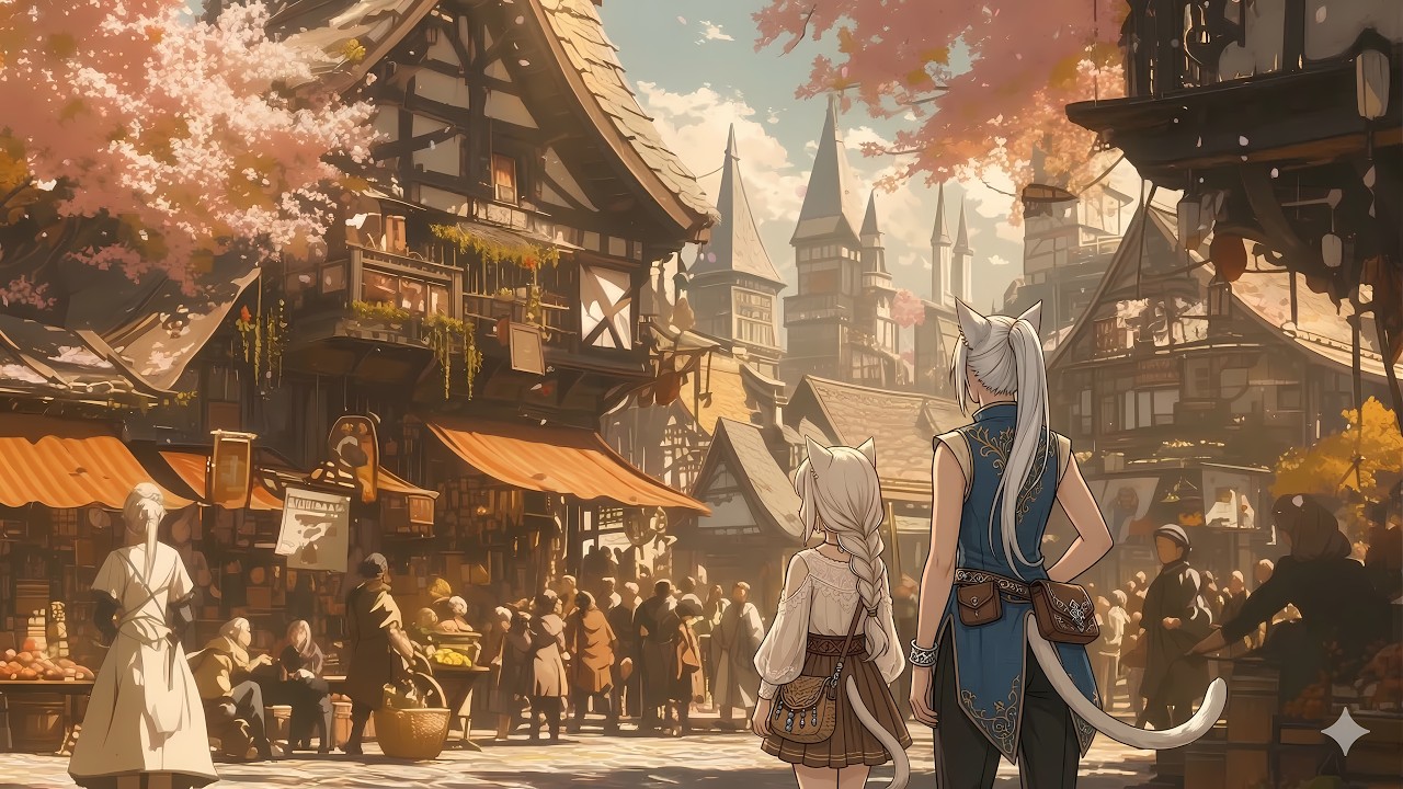Cozy Fantasy Folk for Reading, Relaxing & Daydreaming | Cherry Blossom Town