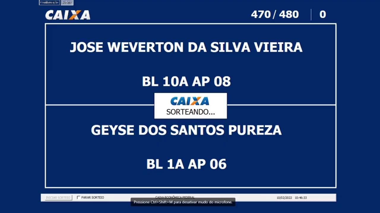 SORTEIO DE 480 UNIDADES DO RESIDENCIAL ALAMEDAS PONTAL ( BENEDITO BENTES)