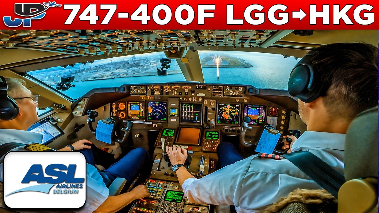 ASL 747-400F Cockpit Liege🇧🇪 to Hong Kong🇭🇰
