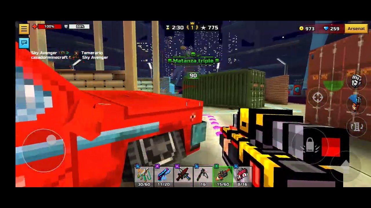 Partidas de Lucha en equipos y Combate a muerte de Pixel Gun 3D