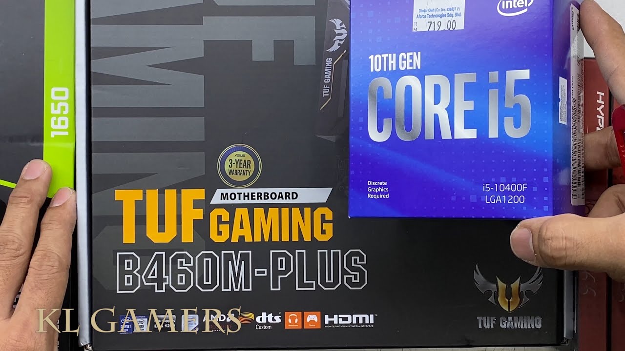 intel Core i5 10400F ASUS B460M-PLUS TUF GAMING GTX 1650 OC DUAL Hyper X Cooler Master TD500L Build