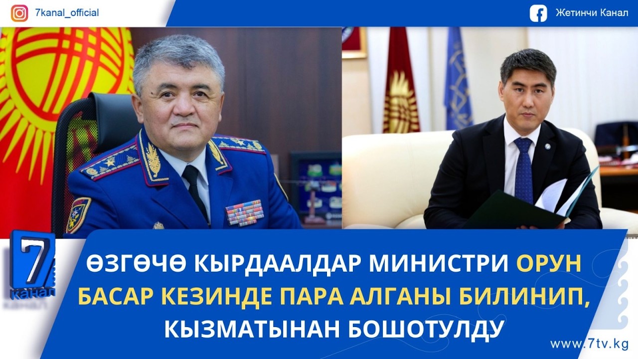 КЕЧКИ ЖАҢЫЛЫКТАР: 10.03.26: МАНДАТЫН ТАПШЫРГАН КОНГАНТИЕВДИН ОРДУНА ЧЫНГЫЗ АЙДАРБЕКОВ КЕЛЕТ