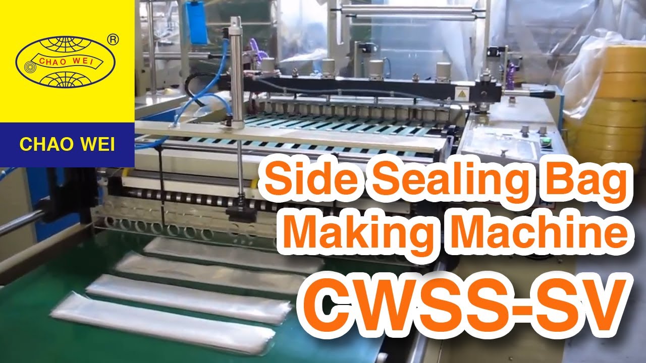 CHAO WEI: Side Sealing Machine With Pneumatic Perforating Knife, Auto lift, E.P.C., Tension Control