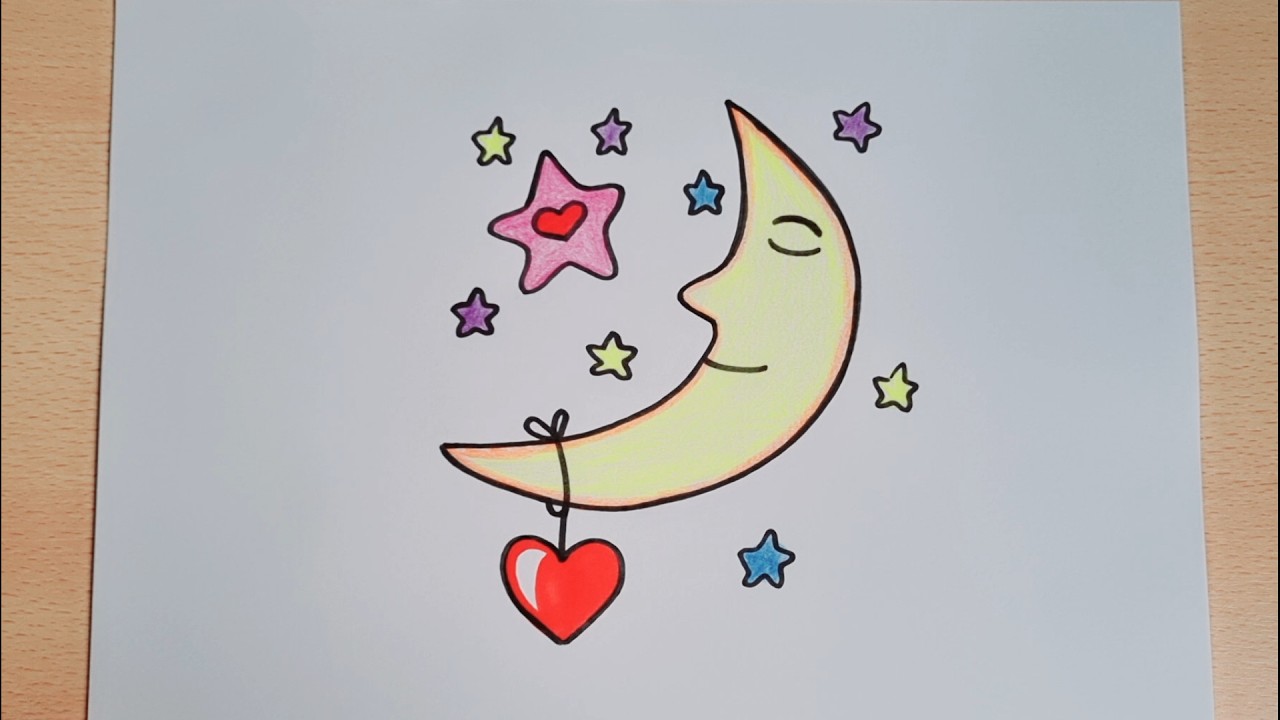 رسم رمضان/رسم هلال رمضان/رسومات رمضانية/رسم رمضان سهل/تعليم الرسم/رسم سهل