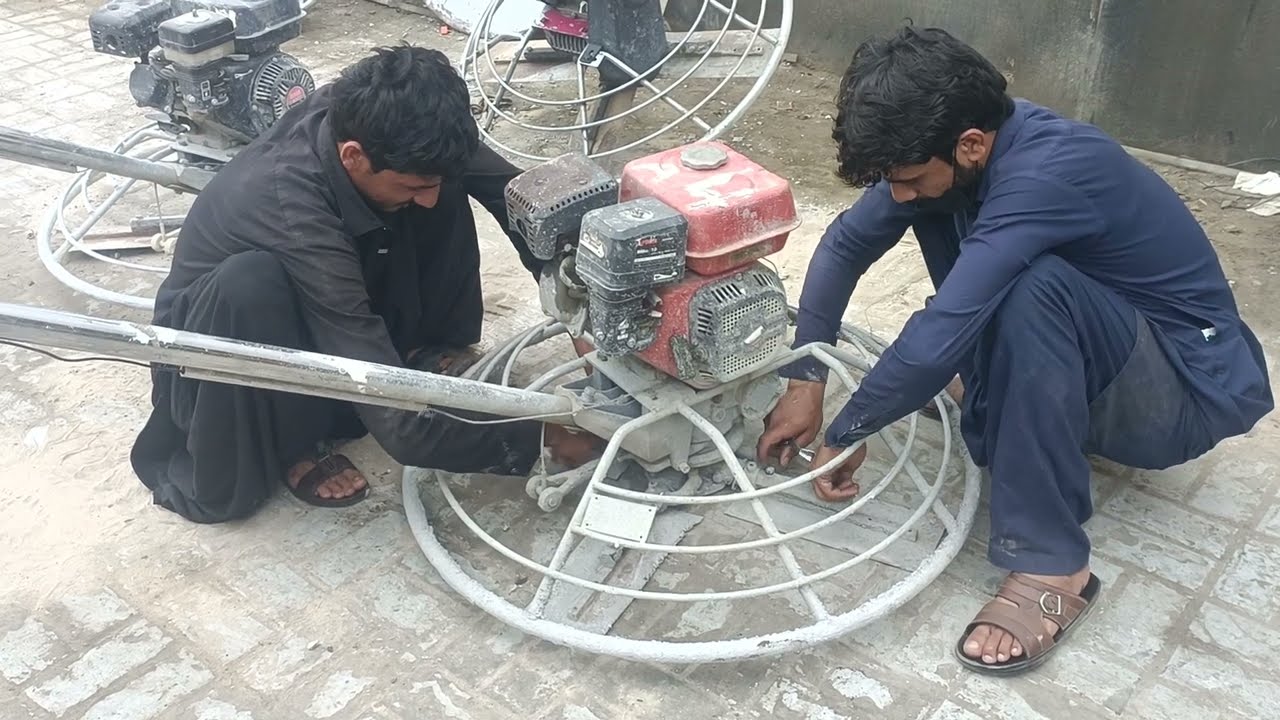 How to Set Blade and Service on Power Trowel in Abu Dhabi United Arab Emirates