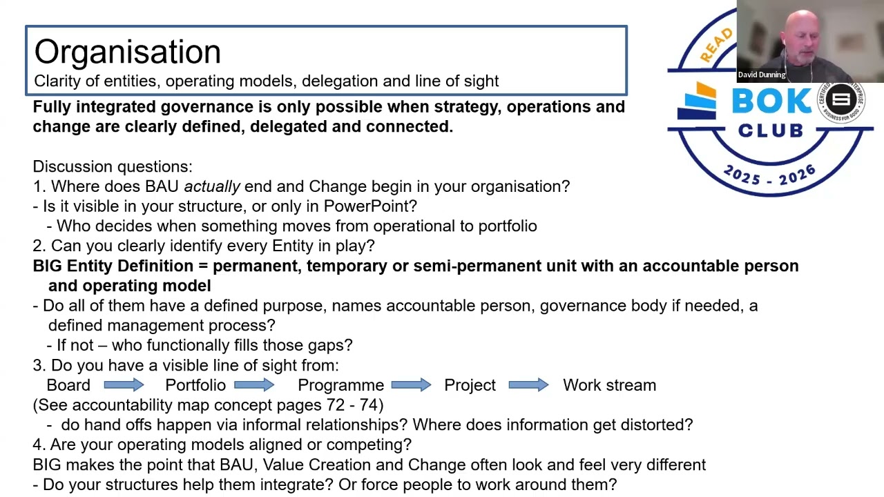 Bok Club   Components - Discussion of Organisation and Governance