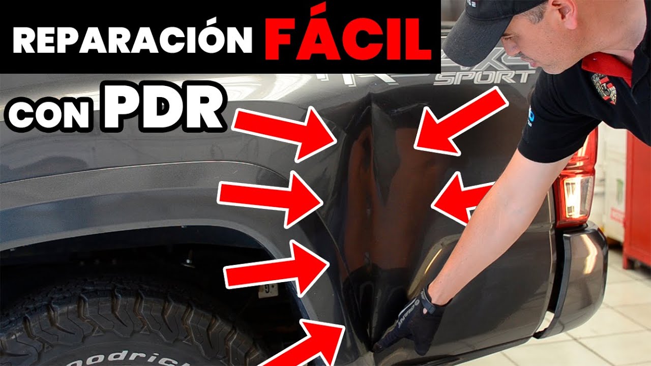 Reparación de MEGA ABOLLADURA sin pintura (Paintless Dent Removal) | Tutorial de Entretamiento PDR