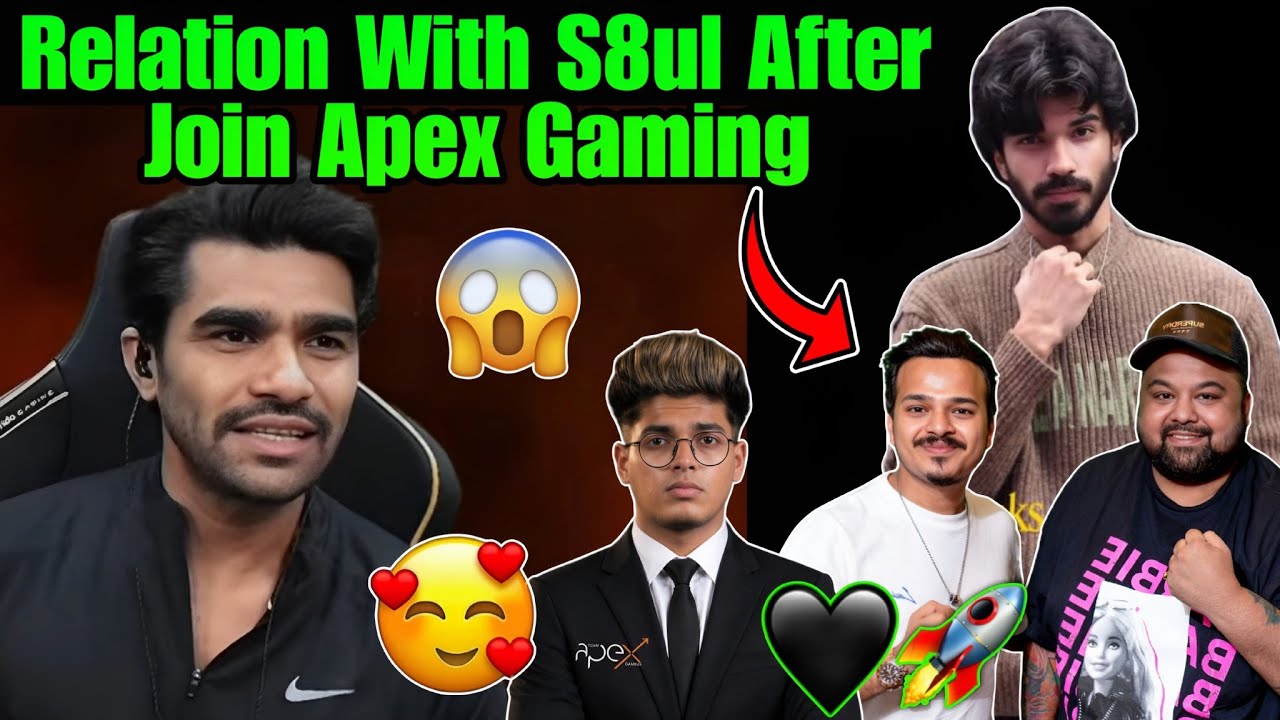 Shreeman Legend On Relation With S8UL After Join Apex Gaming 🖤😱 #jonathangaming #tagontop #s8ul 
