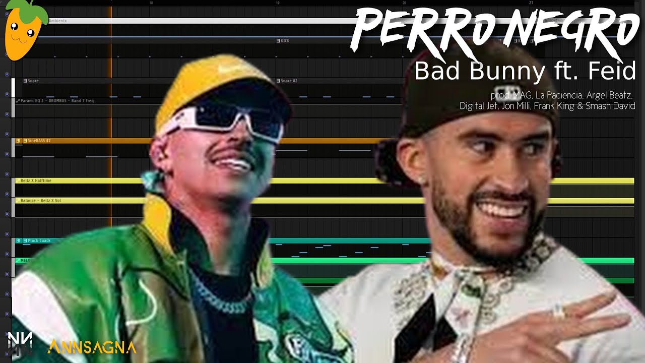 PERRO NEGRO (Bad Bunny, Feid) ❗ INSTRUMENTAL / BEAT ❗ FL STUDIO REMAKE 🥕