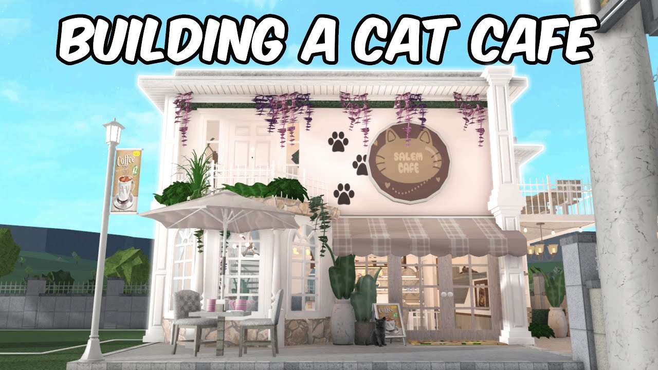BUILDING A CAT CAFE IN MY BLOXBURG TOWN