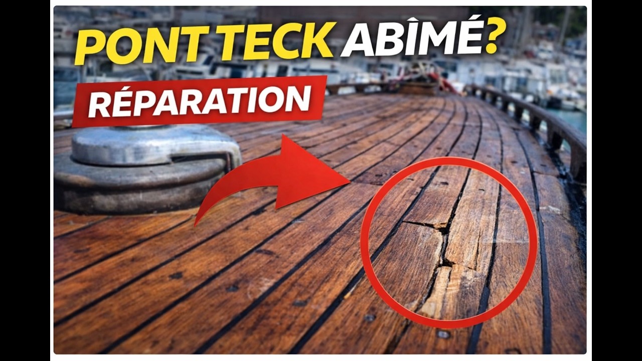 REPARATION PONT EN TECK BATEAU - VOILIER #sikaflex #voilier #mer (Ep 1)