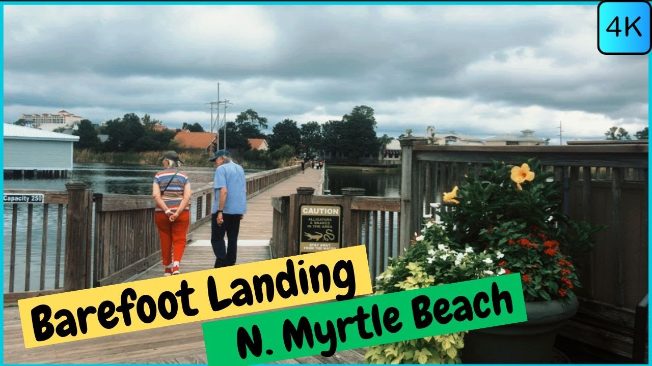 A Pleasant Walk Along Barefoot Landing. Everything is ready for Halloween. Myrtle Beach (No talking)