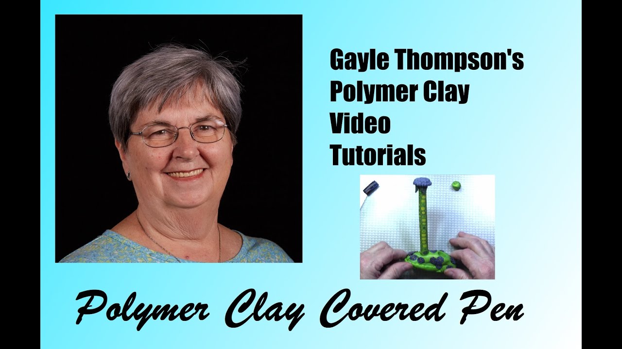 Polymer Clay Covered Pen and Holder by Gayle Thompson