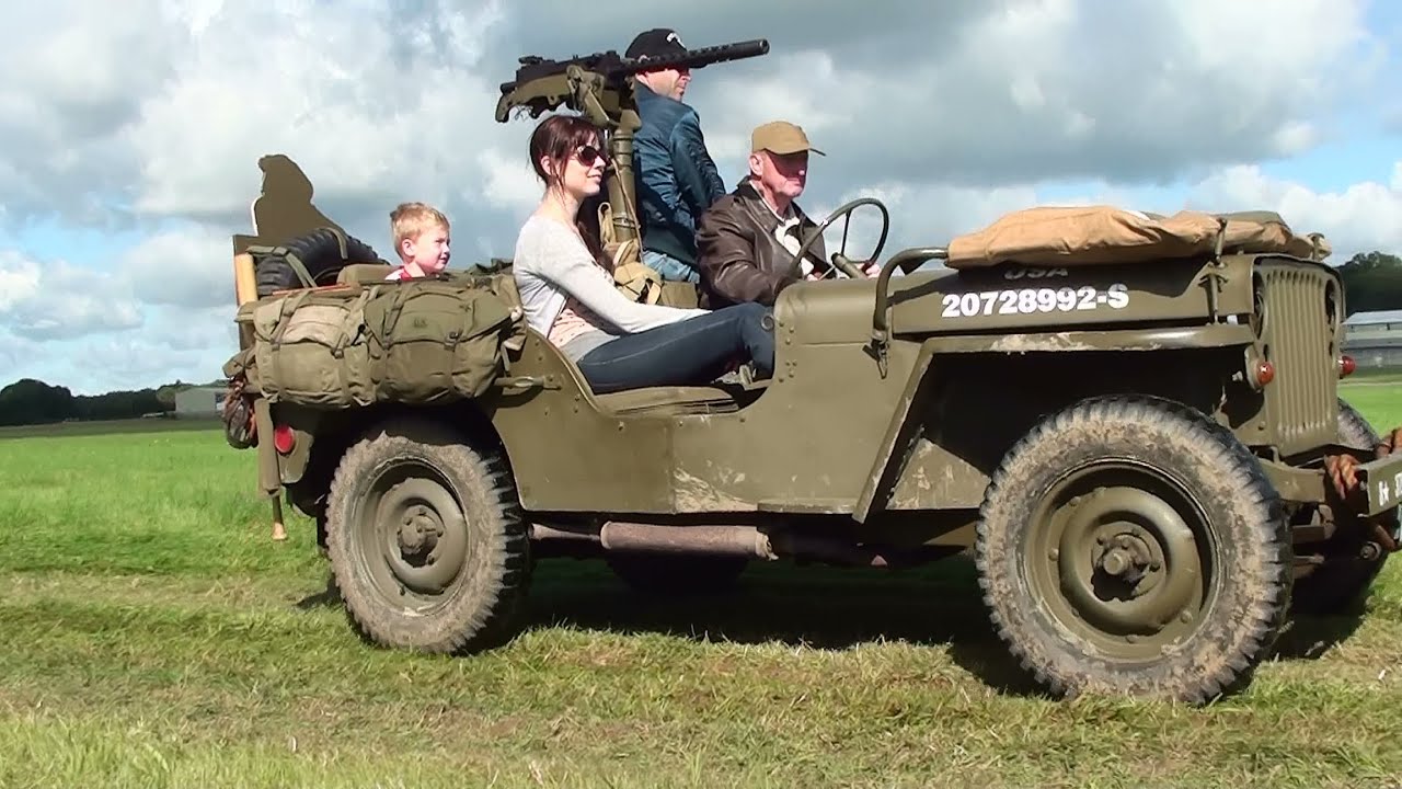 Military Vehicle Parade at Wings and Wheels, Dunsfold Aerodrome, Surrey 1080p HD (8 min)