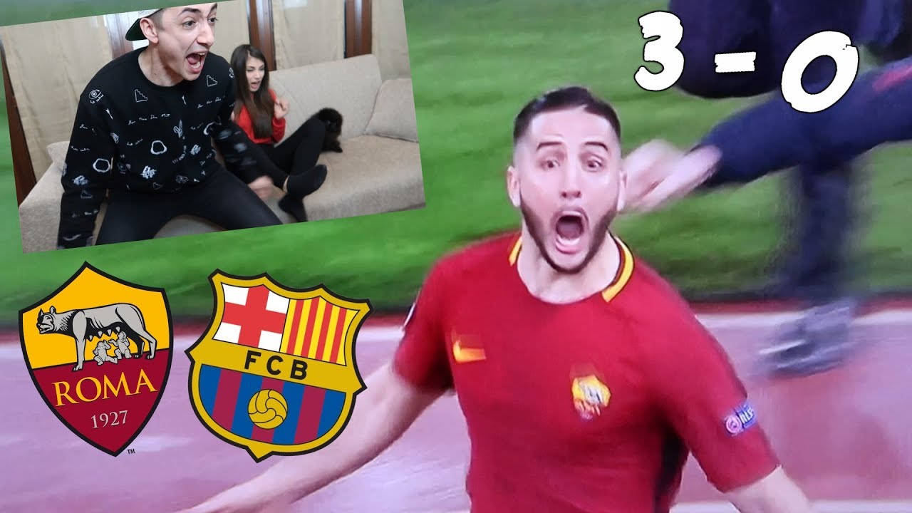*STO PIANGENDO* REAZIONE A ROMA - BARCELLONA 3-0 !!!