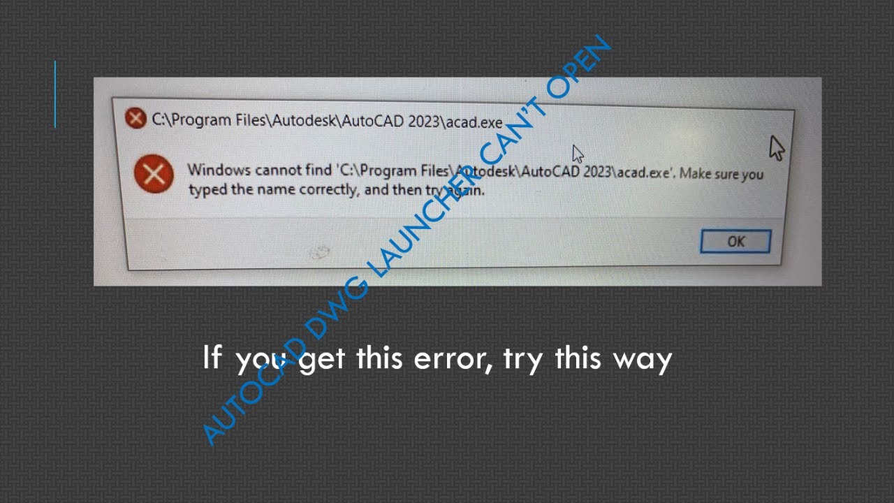 AutoCAD 2023 - Why AutoCAD file can't open with double click?