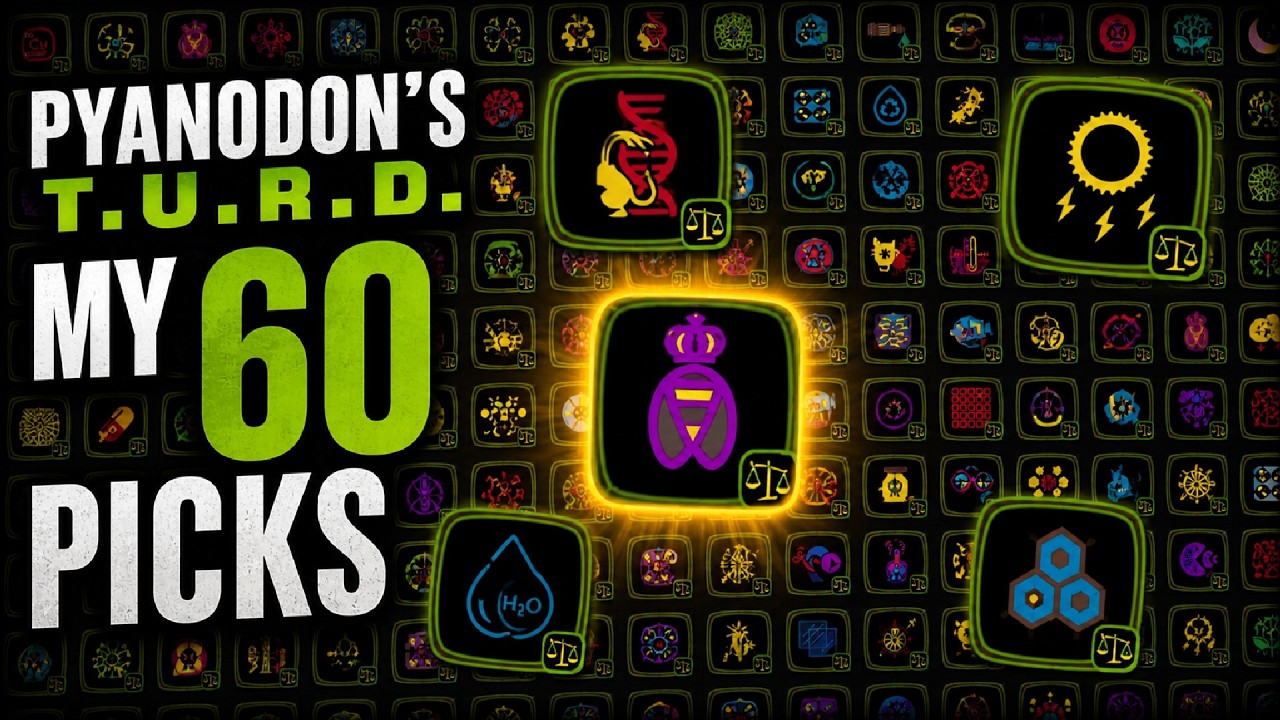 My Factorio-Pyanodon's T.U.R.D. Selections. All 60 of them in 12 Minutes.