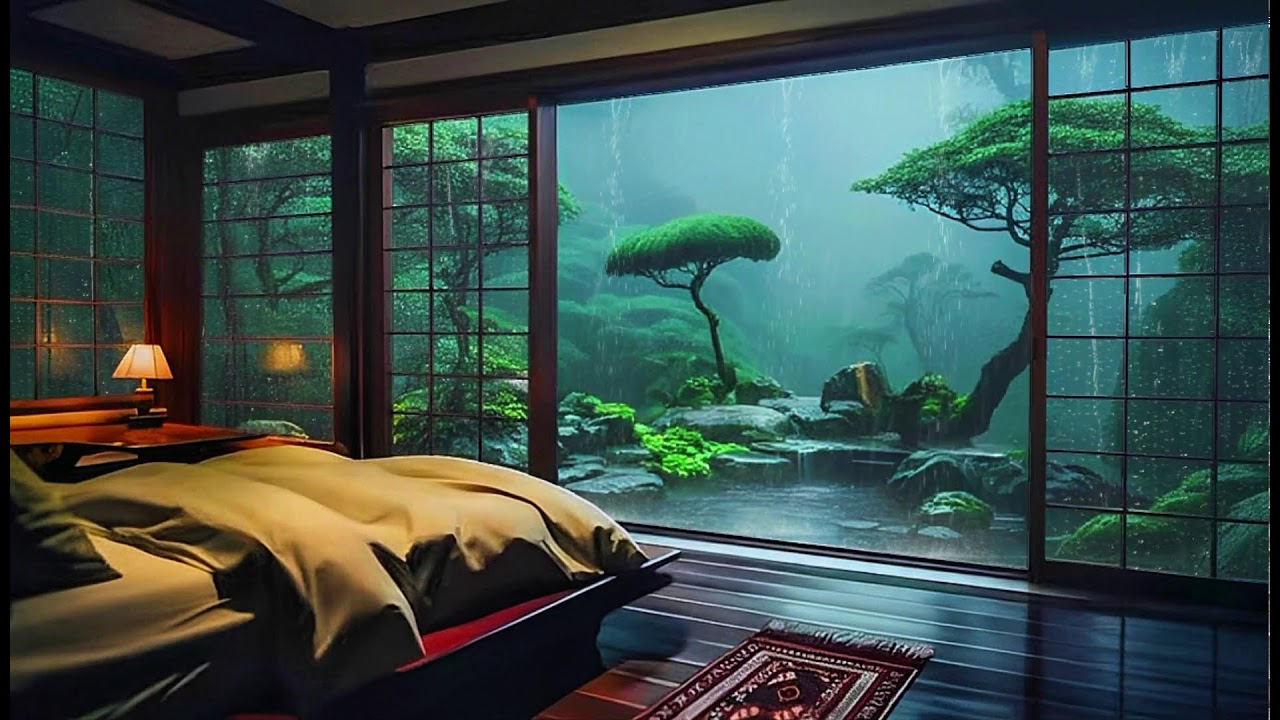 FALL ASLEEP FAST - Relaxing Night Music + Deep Sleep | Rain for Stress & Overthinking