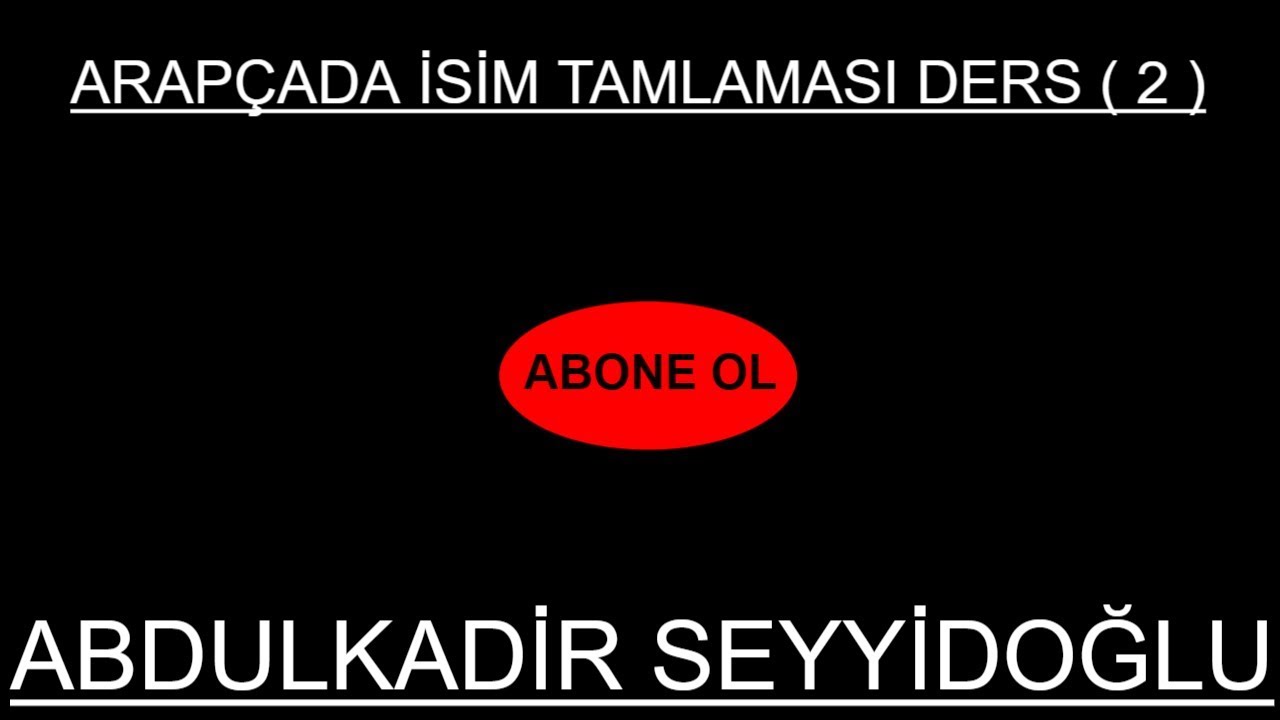 İSİM TAMLAMASI ( 2 ) BÖLÜM