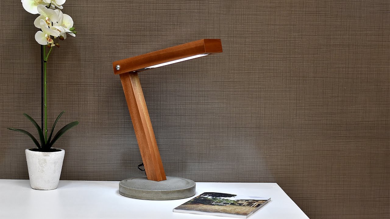 DIY LED Desk Lamp With Concrete Base