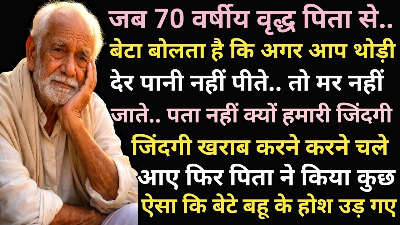 जब 70 वर्षीय वृद्ध पिता से बेटा बोलता है कि अगर आप थोड़ी देर पानी नहीं पीते..तो मर नहीं जाते..पता.😱