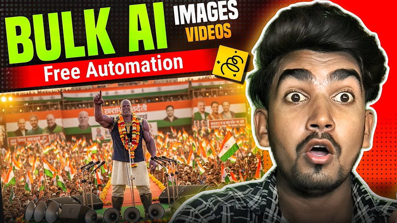 Unlimited (Bulk ) AI Images and videos FREE - AI Automation kaise kare | Whisk automation 