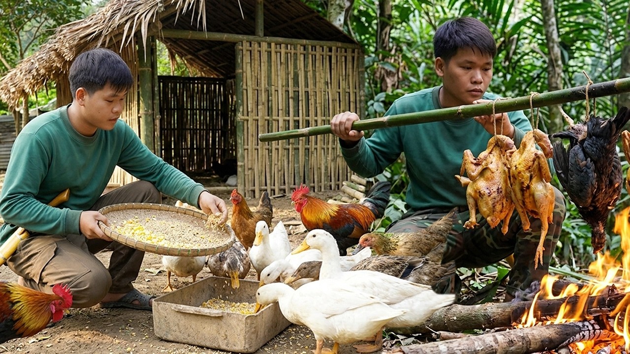 Alone in the Wilderness | Tracking Pheasants, Building Traps & Harvesting Bamboo Shoots for Survival