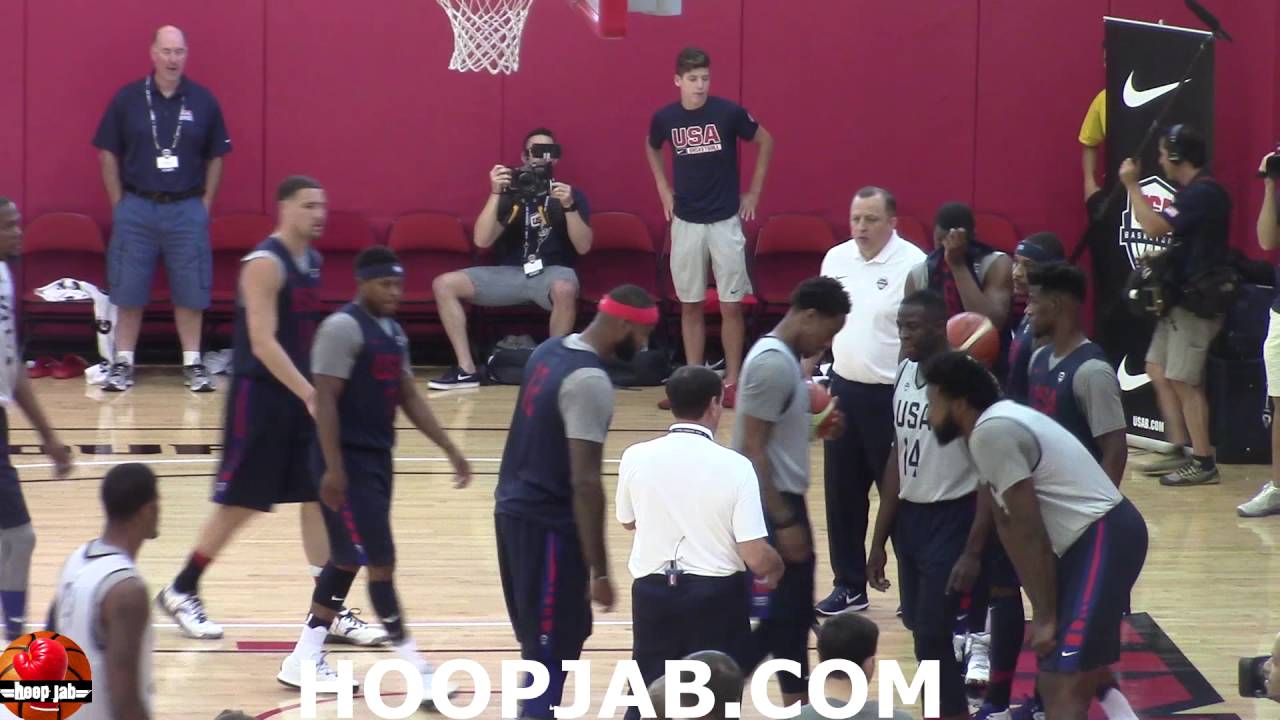 USA Basketball Training Camp 2016 Day 2 Drills.Kevin Durant,Carmelo Anthony,Kyrie Irving