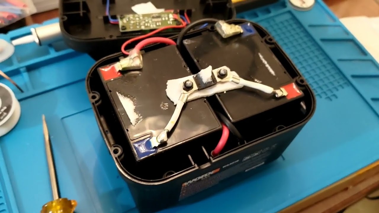 Worx WA3216 24V Lawnmower Battery Modified To Worx 20V PowerShare Batteries