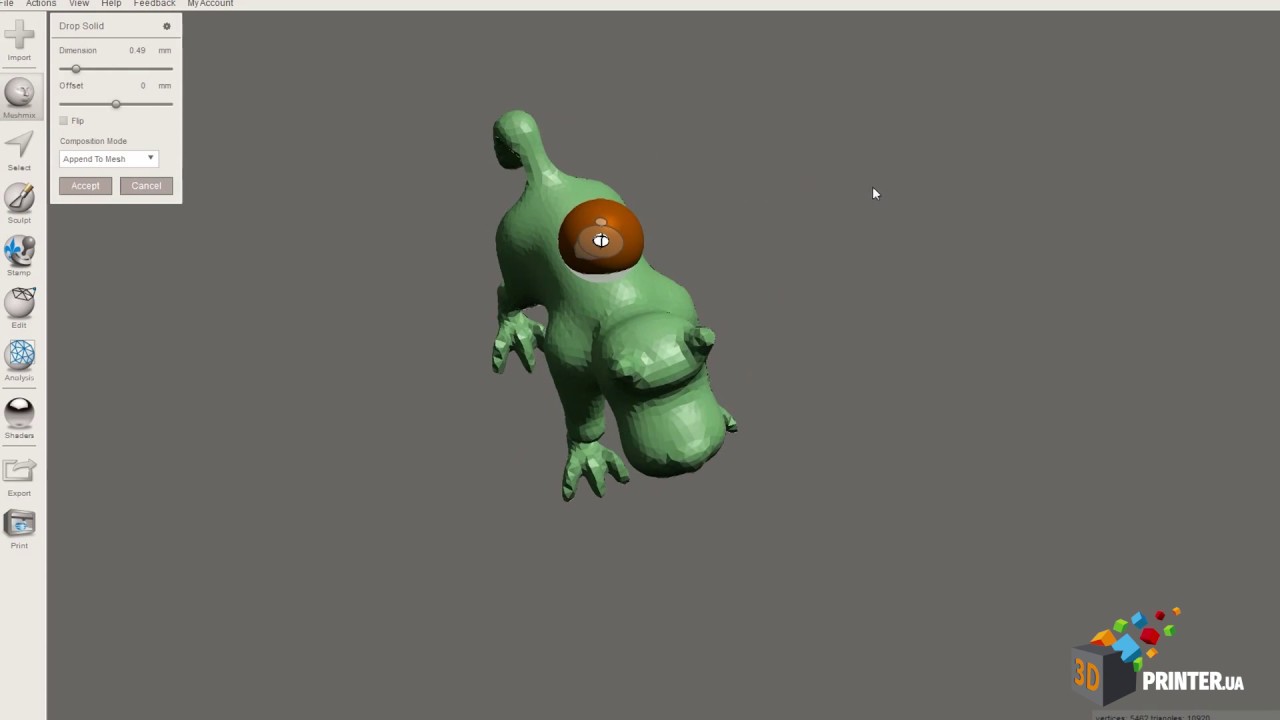 [3DPrinter.ua] Autodesk Meshmixer. Основные функции. С чего начать