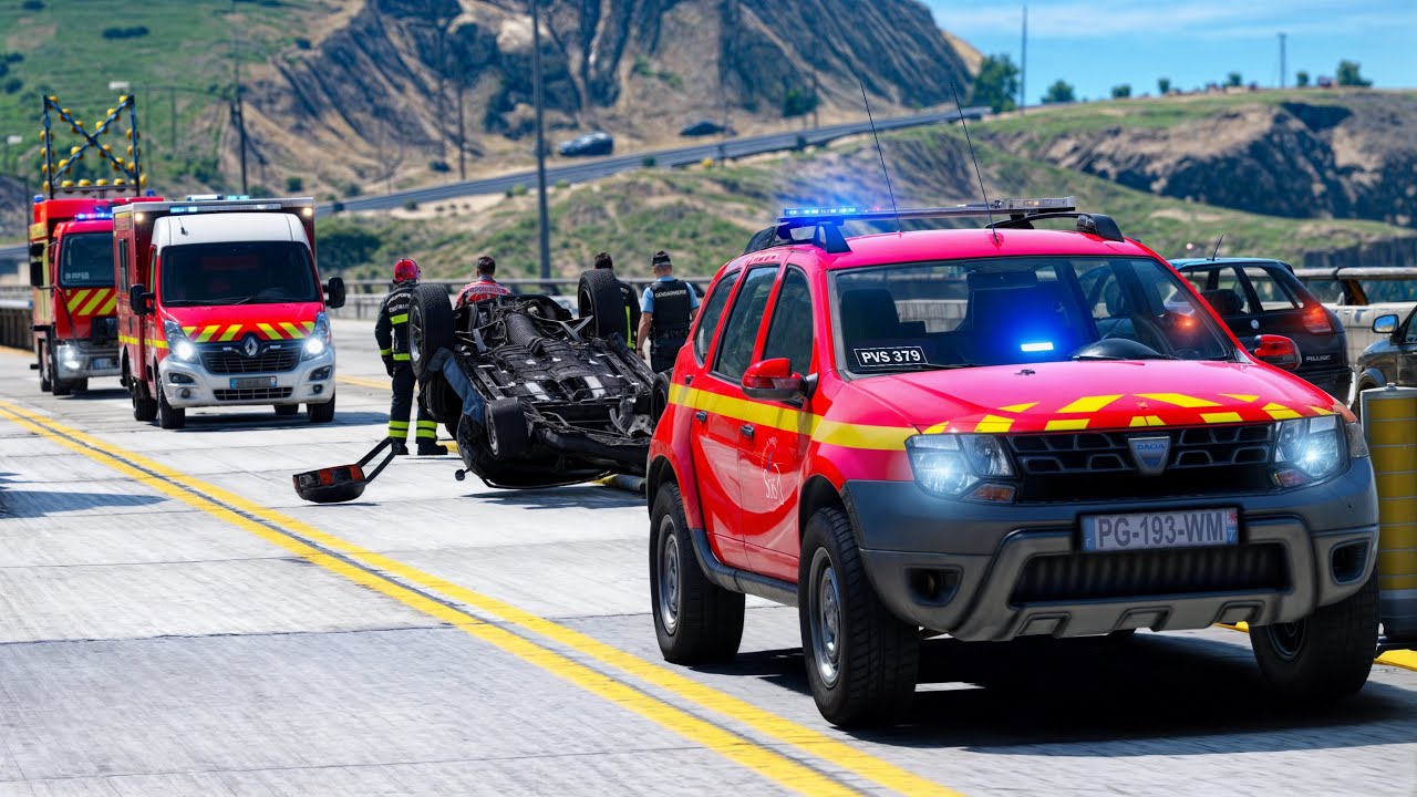 [GTA5] UN GRAVE ACCIDENT SE PRODUIT SUR L'AUTOROUTE | SDIS 77