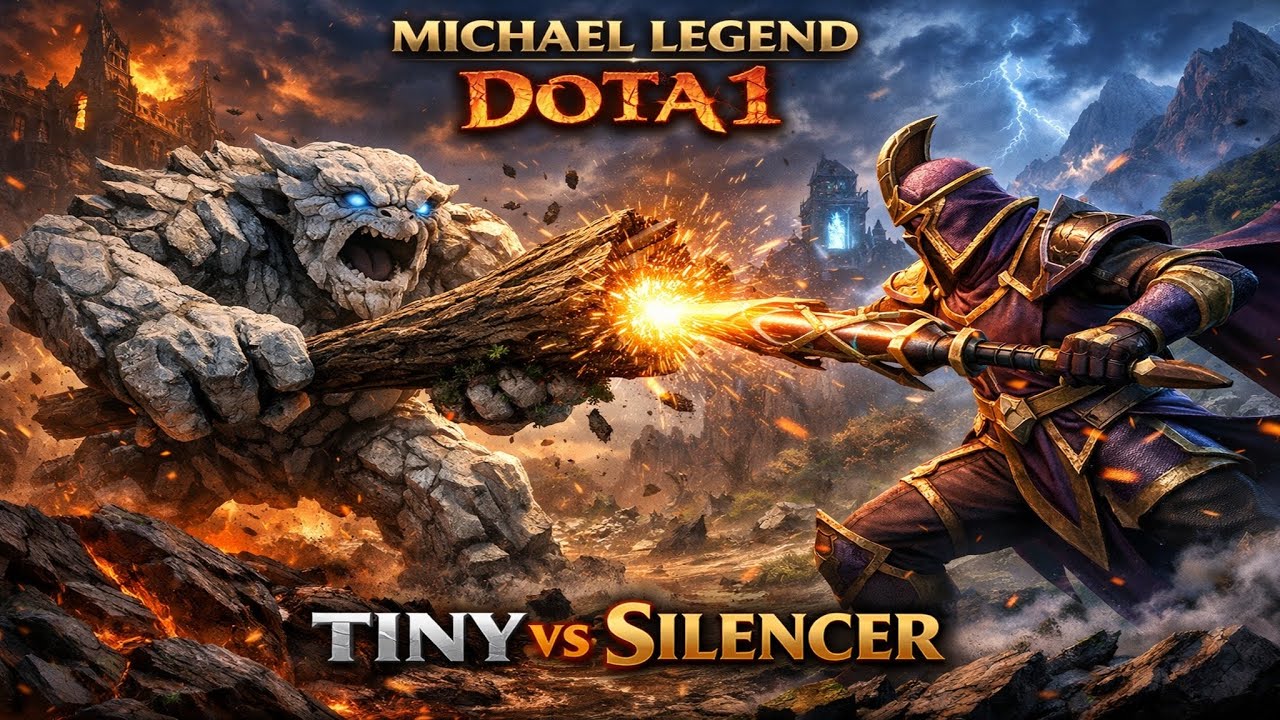 Dota 1'🤫🗿Silencer & Tiny|When Silence Meets Pure Power!امیدوارم  کمی حسو حالتونو عوض کنه 🖤(Part 119)