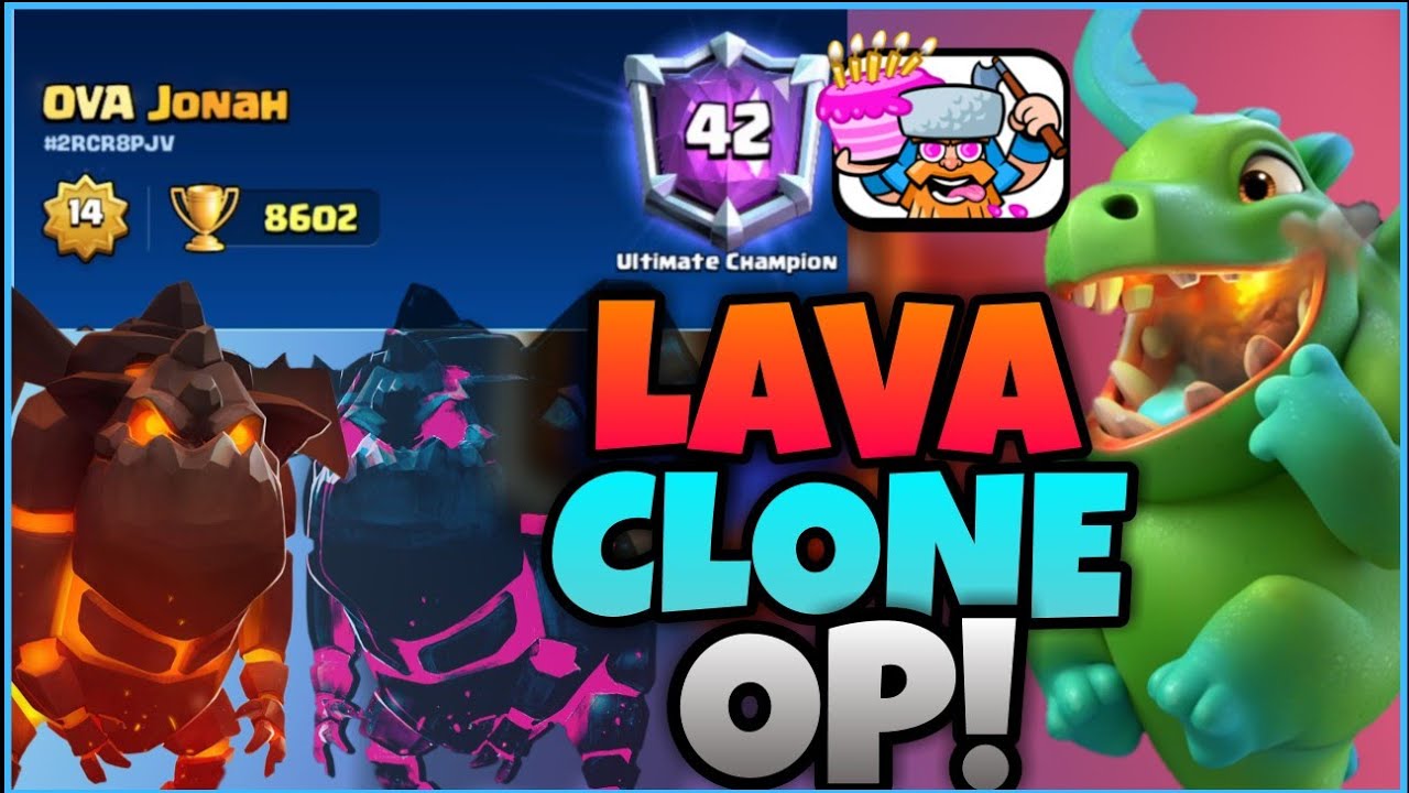 8600+ TROPHIES W/ LAVA CLONE DECK | CLASH ROYALE