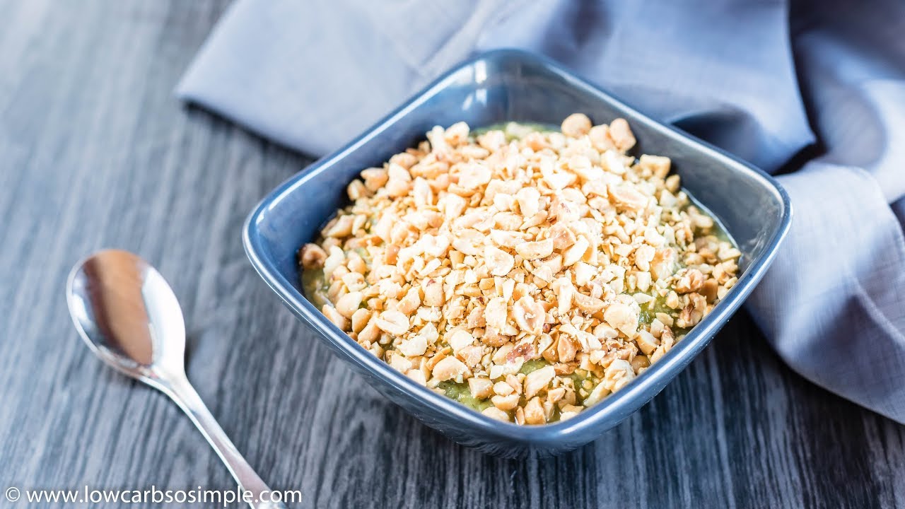 Mashed Zucchini with Peanuts - keto, gluten-free, low-carb, lchf, vegan