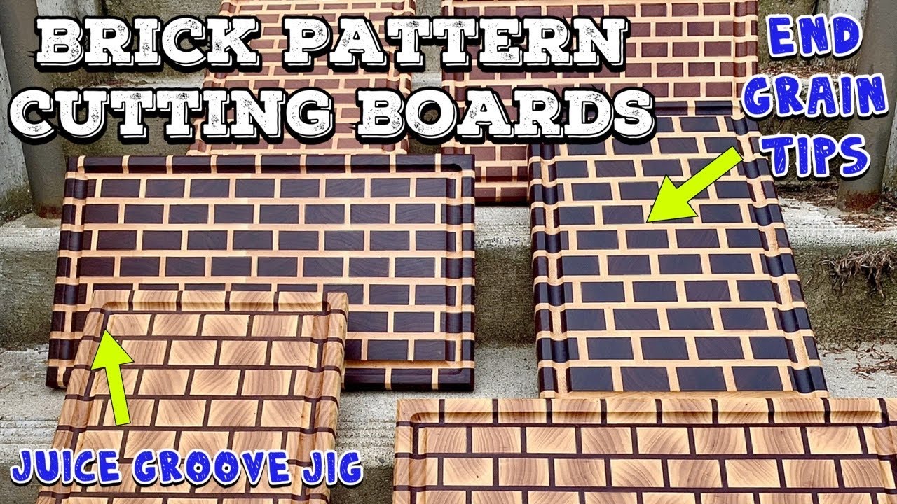 How to Make an End Grain Cutting Board: Brick Pattern & End Grain Flattening Tips
