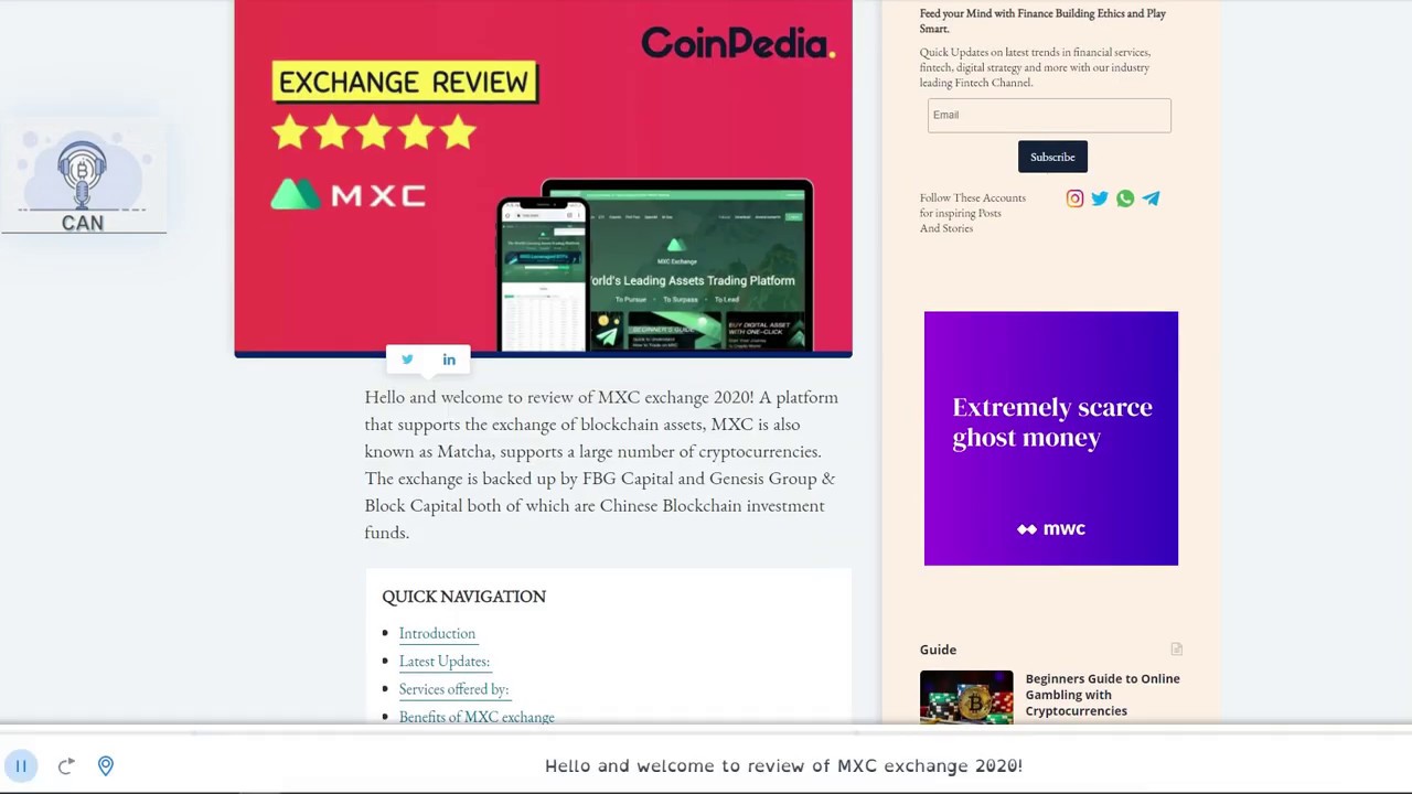 MXC Exchange Review 2020
