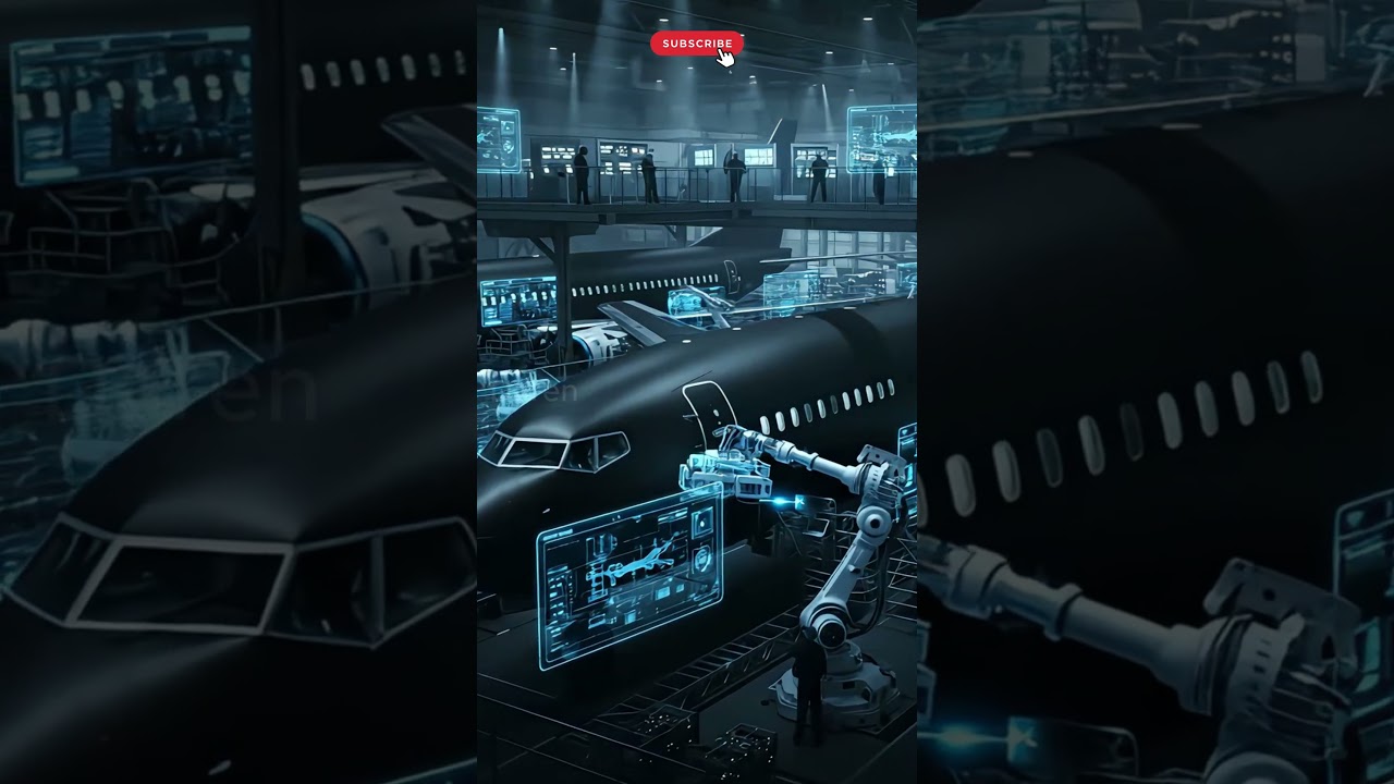 Futuristic Aircraft Factory | Next-Gen Plane Assembly with AI & Robotics