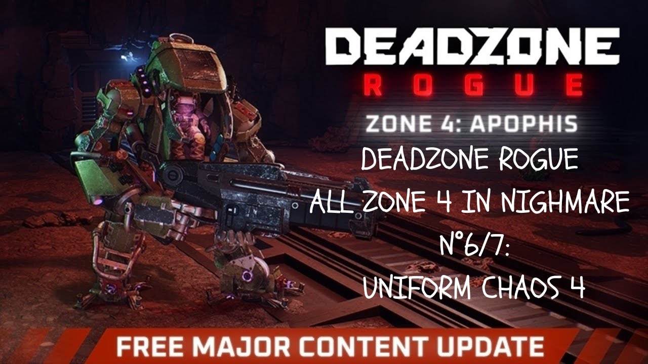DeadZone Rogue UNIFORM CHAOS 4  ALL ZONE 4 NIGHTMARE 6/7