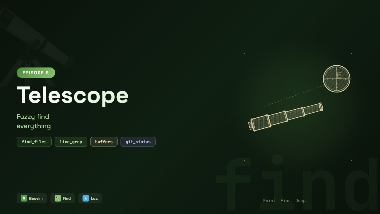 Neovim Telescope — Find Files, Live Grep, Buffers & Git Pickers | Episode 9
