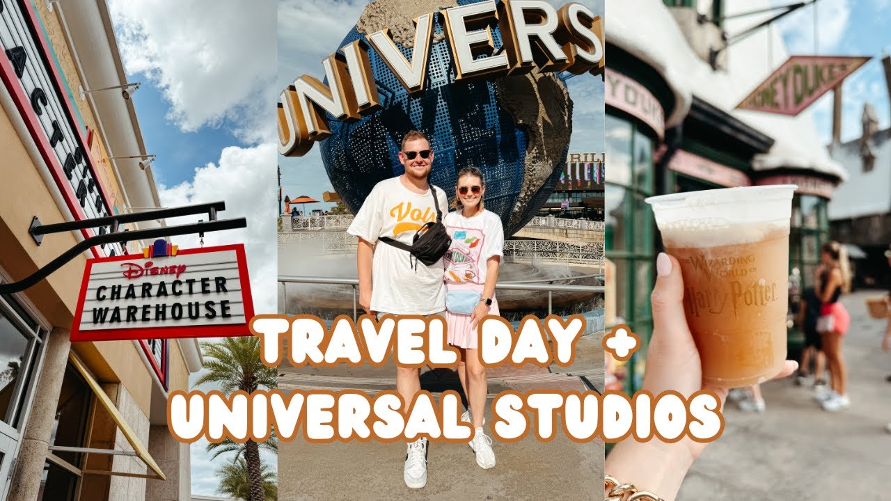 TRAVEL DAY + UNIVERSAL STUDIOS // flying to orlando, the outlets, + our first park day ✈️ 🎢