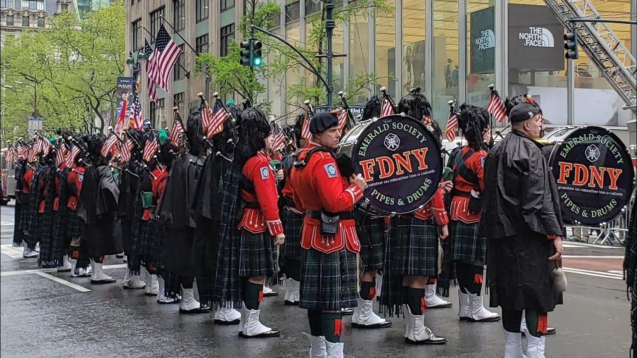 FDNY Lays To Rest USMC Staff Sargent and Firefighter Christopher Slutman On 5th Ave In Manhattan, NY