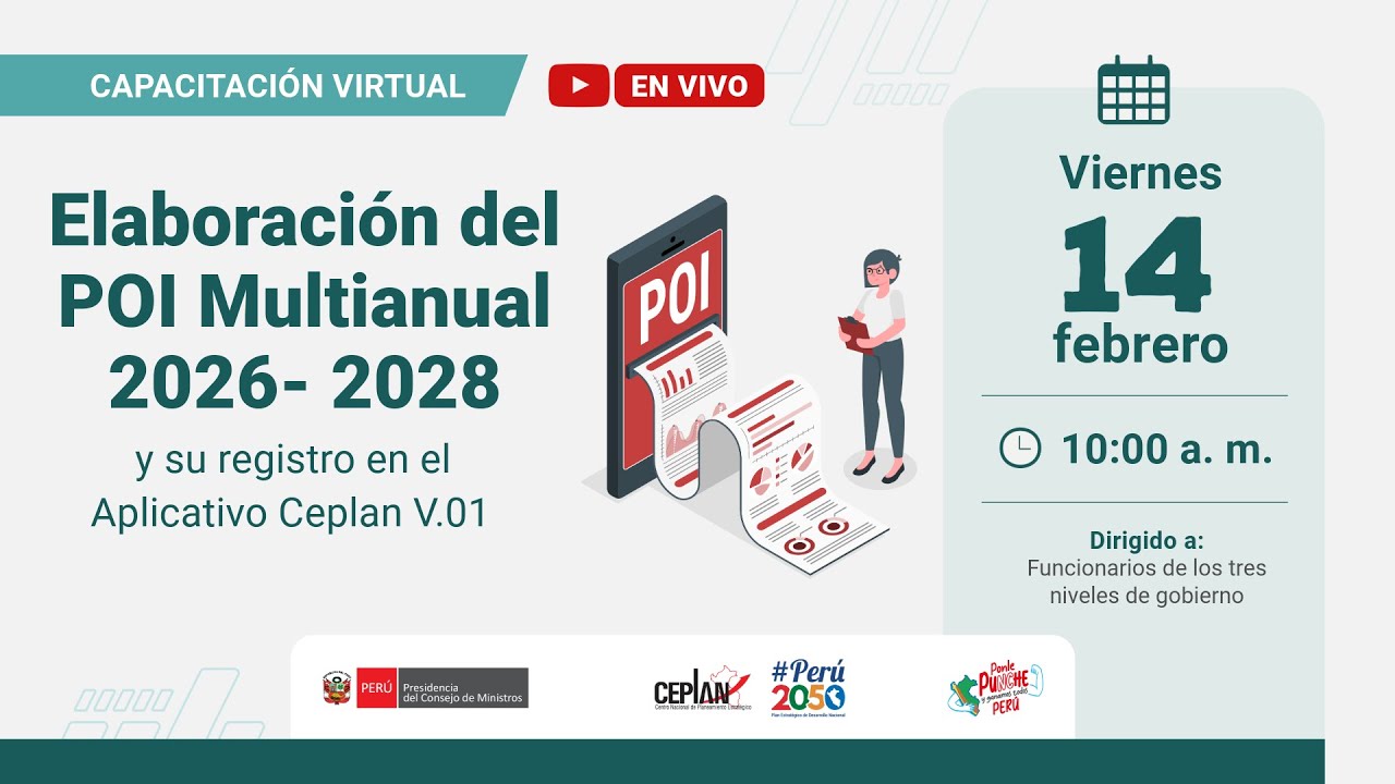 Elaboración del POI Multianual 2026-2028 y su registro en el Aplicativo Ceplan V.01