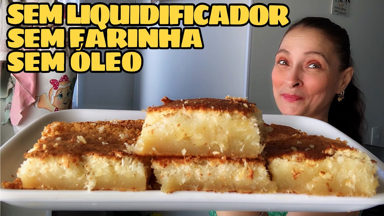 SÓ MISTURAR! BOLO COCADA MOLHADINHO, SEM ÓLEO, SEM FARINHA, SEM LIQUIDIFICADOR